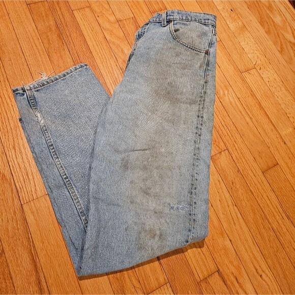 Men's Levi's Relaxed Fit Strait Leg 555 36x34 Distressed/Stained - Picture 7 of 8
